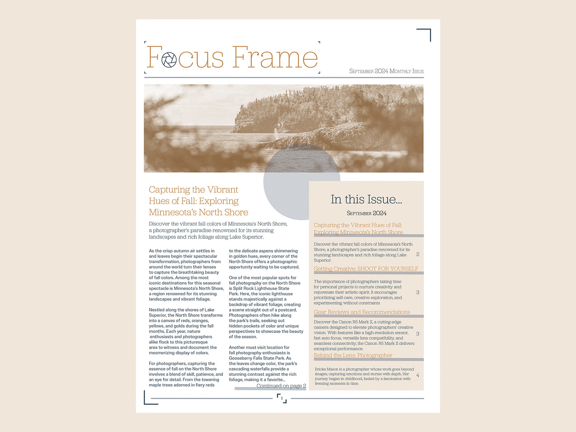 Focus Frame Newsletter